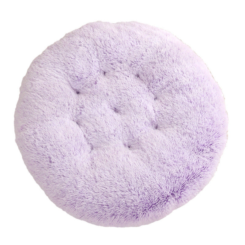 Round Plush Pet Mat Soft Cozy Indoor Bed