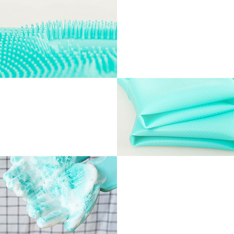 Silicone Pet Grooming Brush And Massage Bath Gloves