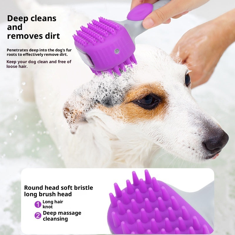 Pet Bath Shower Brush Hair Cleaning Grooming Tool