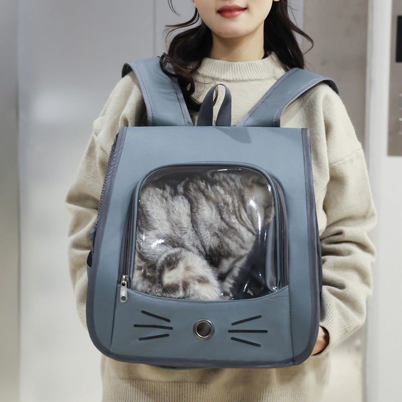 Portable Cat and Small Dog Backpack Carrier Outdoor Travel Bag