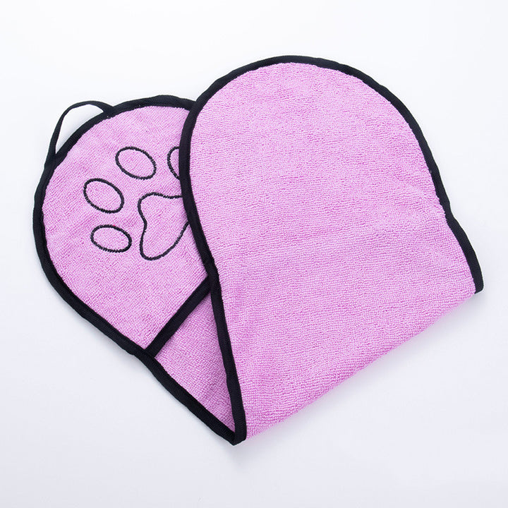 Solid Color Absorbent Pet Bath Towel Quick Drying