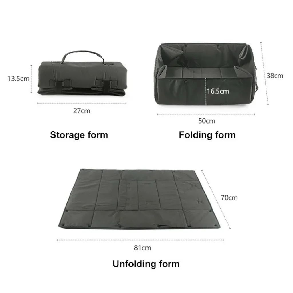 Portable 3-in-1 Pet Travel Bed Carrier Mat Cushion Collapsible