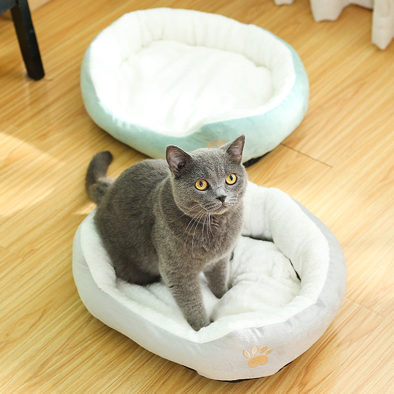 Removable Washable Round Pet Kennel Bed Durable Comfortable Cushion