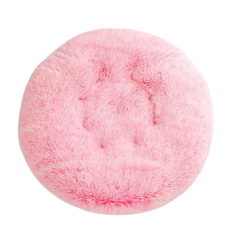 Round Plush Pet Mat Soft Cozy Indoor Bed