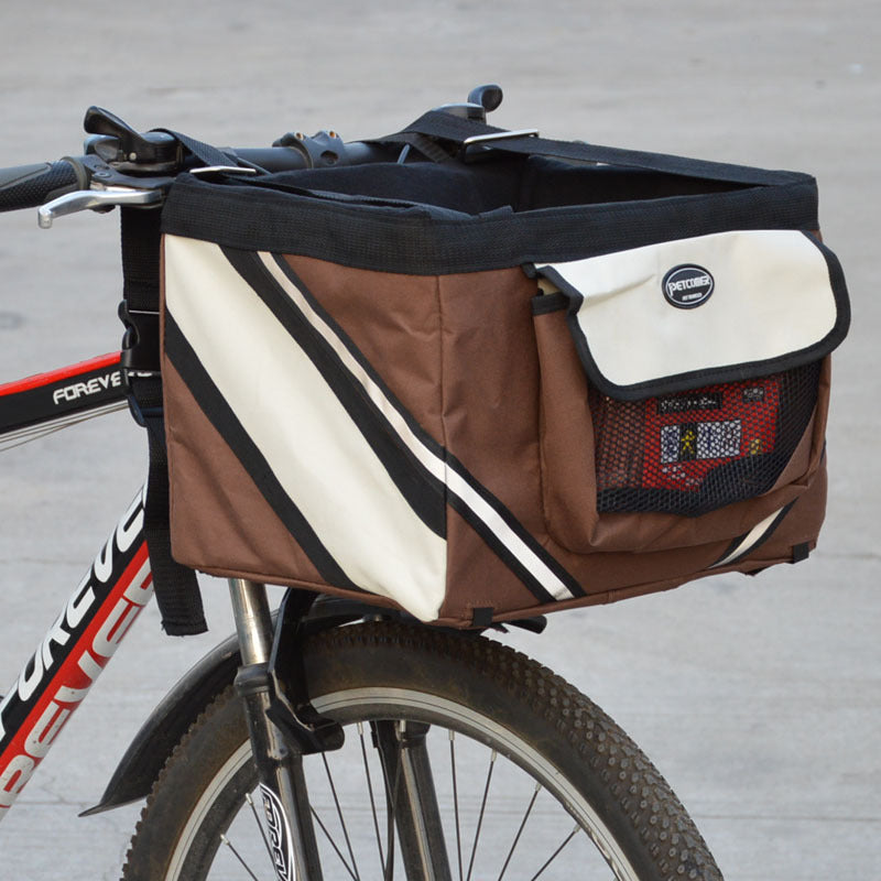 Removable Front Bicycle Basket Carrier for Small Pets