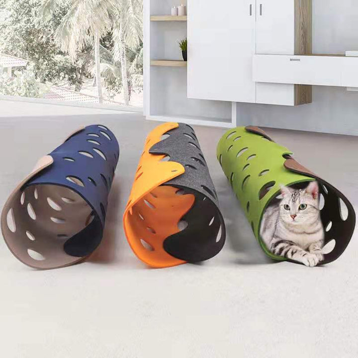Removable Felt Pet Tunnel Toy For Interactive Play