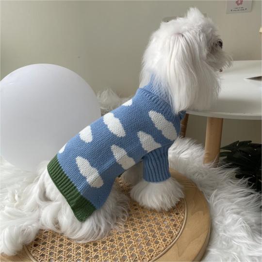 Jacquard Knit Pet Sweater Stylish Warm Apparel