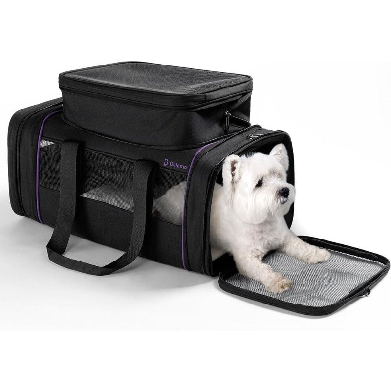 Portable Soft Expandable Pet Carrier Travel Bag With Extra Space