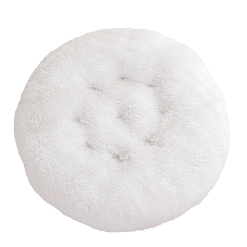 Round Plush Pet Mat Soft Cozy Indoor Bed