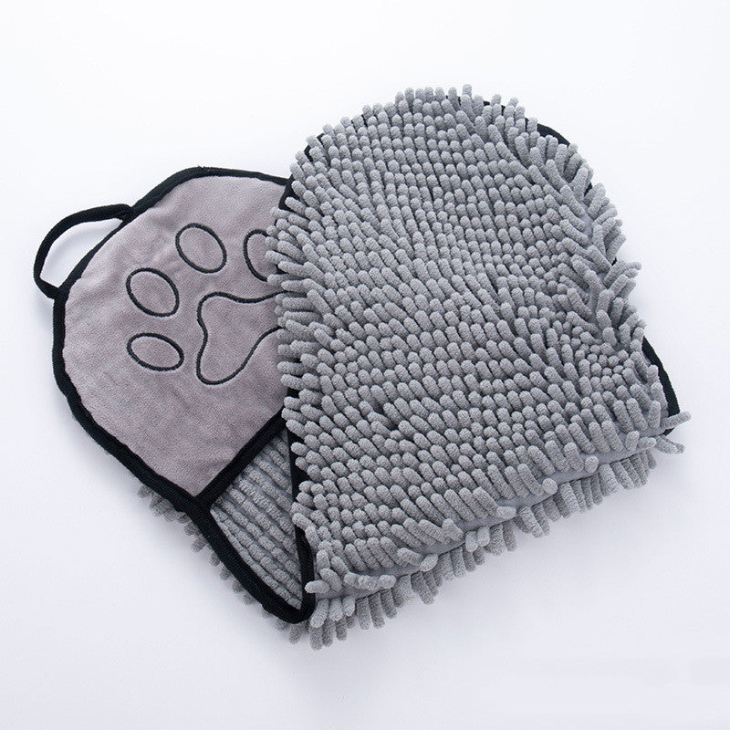 Solid Color Absorbent Pet Bath Towel Quick Drying