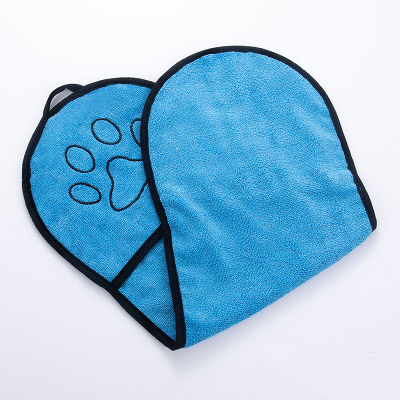 Solid Color Absorbent Pet Bath Towel Quick Drying