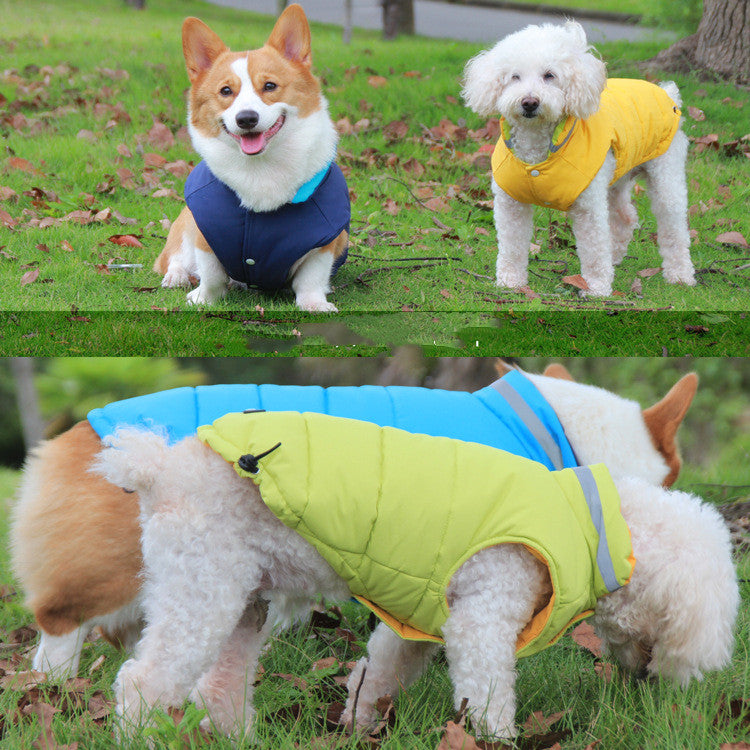 Thickened Waterproof Outdoor Pet Jacket Double-Sided Reflective Design