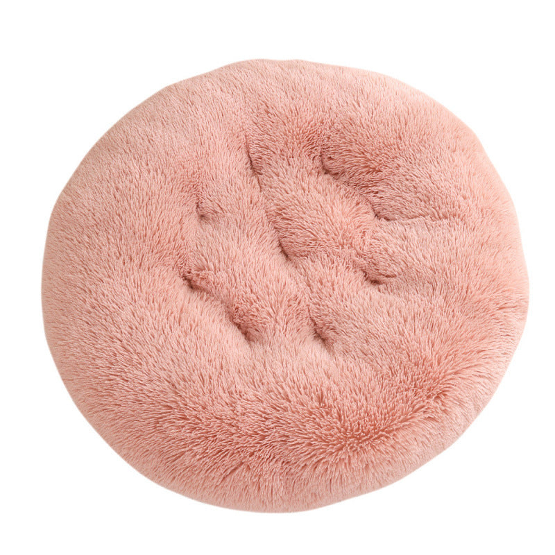 Round Plush Pet Mat Soft Cozy Indoor Bed
