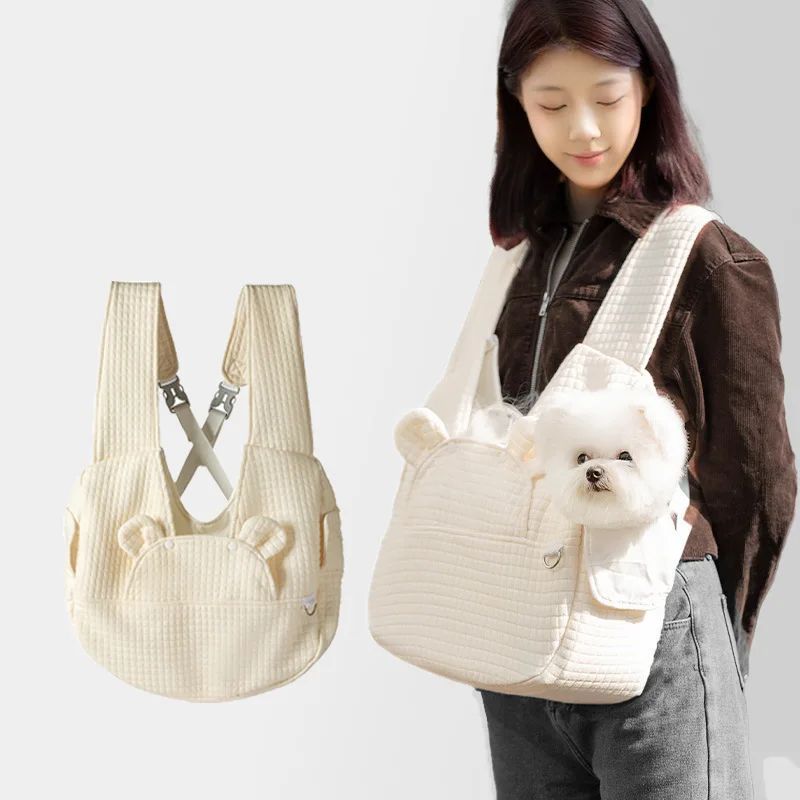 Breathable Cross-Design Pet Backpack Carrier for Outdoor Travel