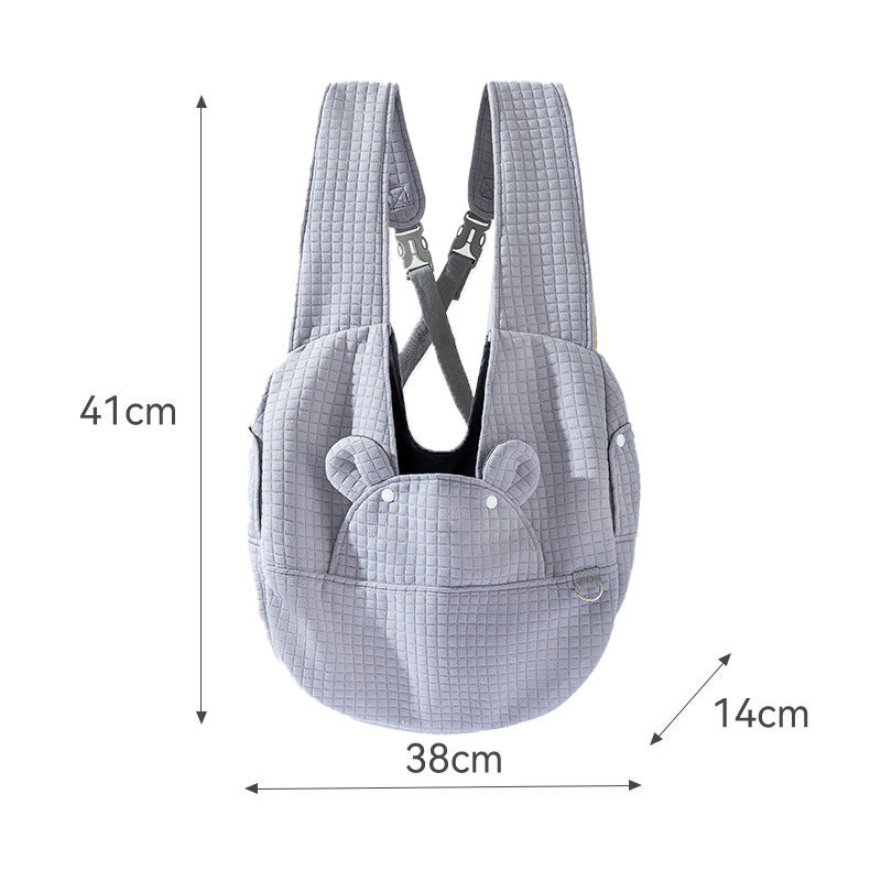 Breathable Cross-Design Pet Backpack Carrier for Outdoor Travel