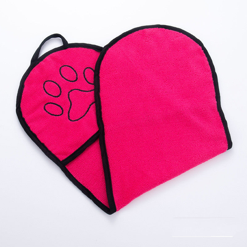 Solid Color Absorbent Pet Bath Towel Quick Drying