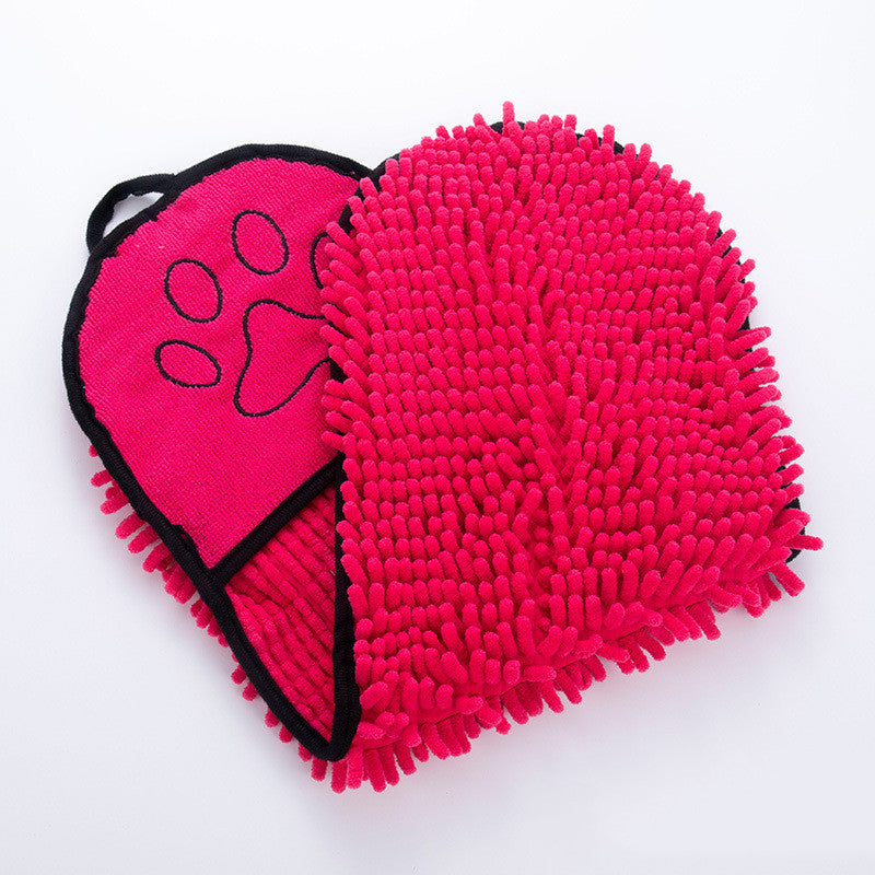 Solid Color Absorbent Pet Bath Towel Quick Drying