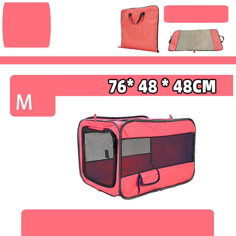 Portable Folding Pet Carrier Bag Travel Bag With Safety Zippers