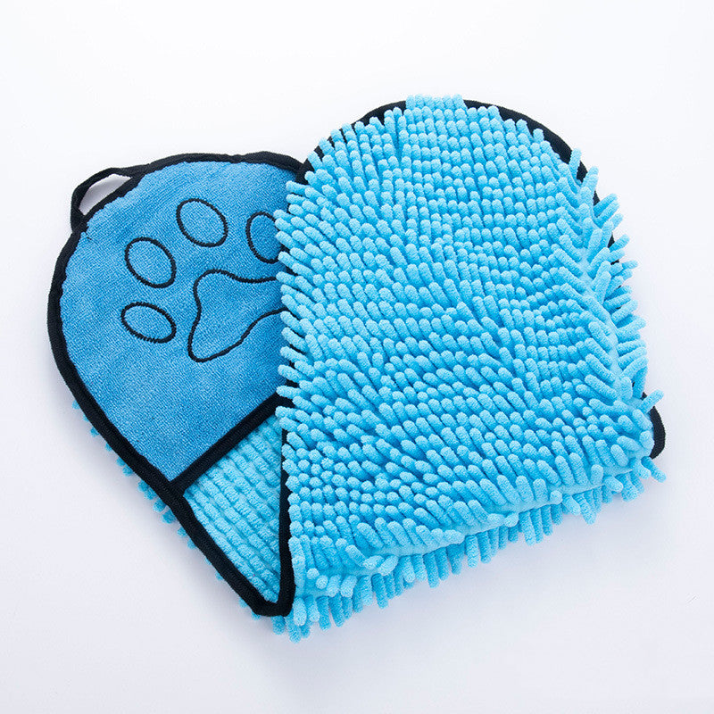 Solid Color Absorbent Pet Bath Towel Quick Drying