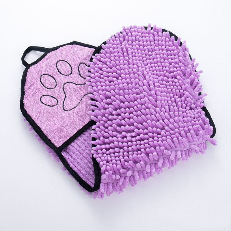 Solid Color Absorbent Pet Bath Towel Quick Drying
